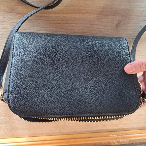 Black faux leather clutch/bag - Picture 1 of 4